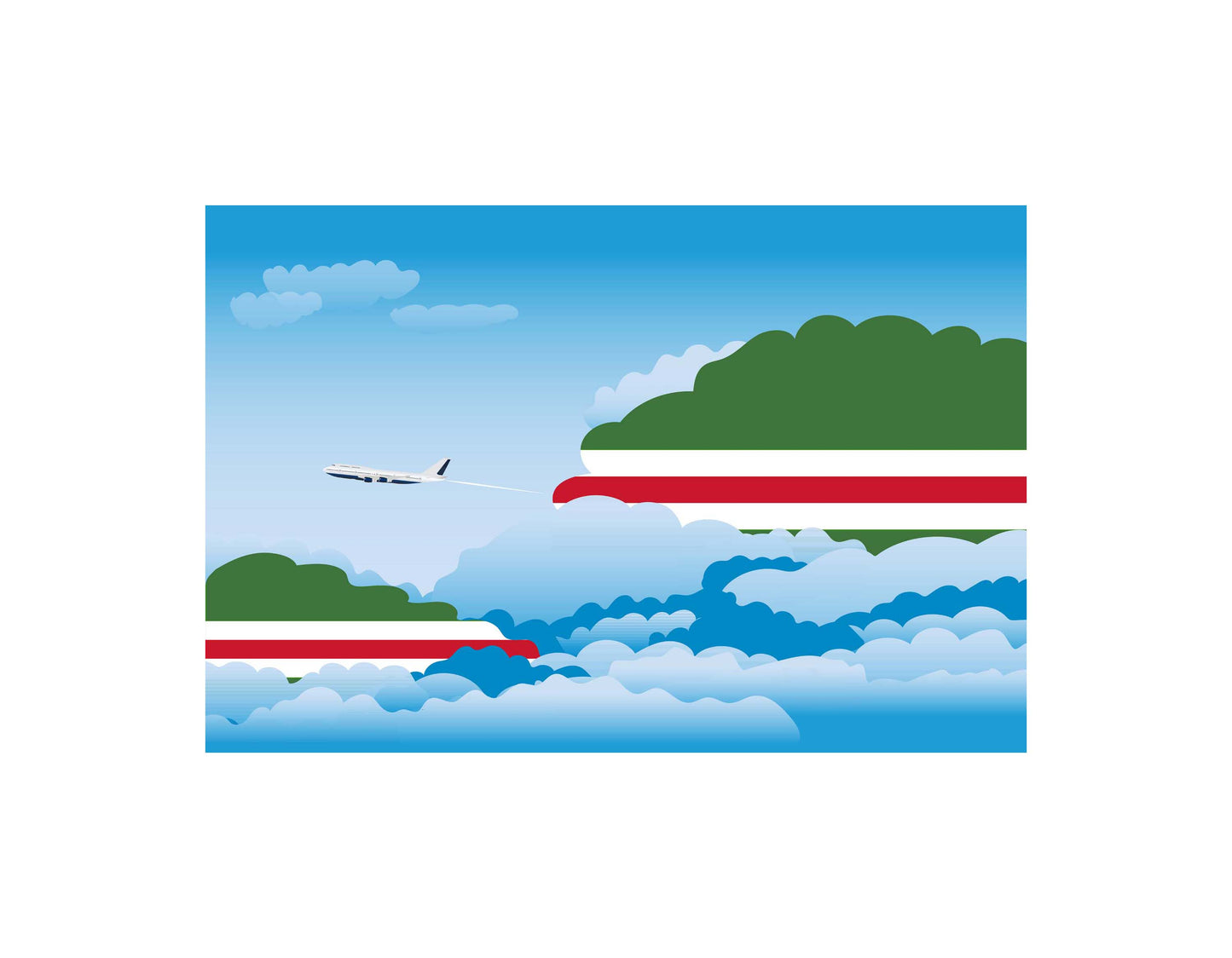 Chechen Republic of Ichkeria Day Clouds Blanket Throw