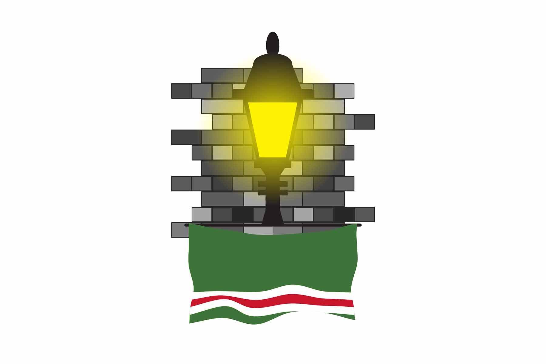Chechen Republic of Ichkeria Street Lamp Bricks Fridge Magnet