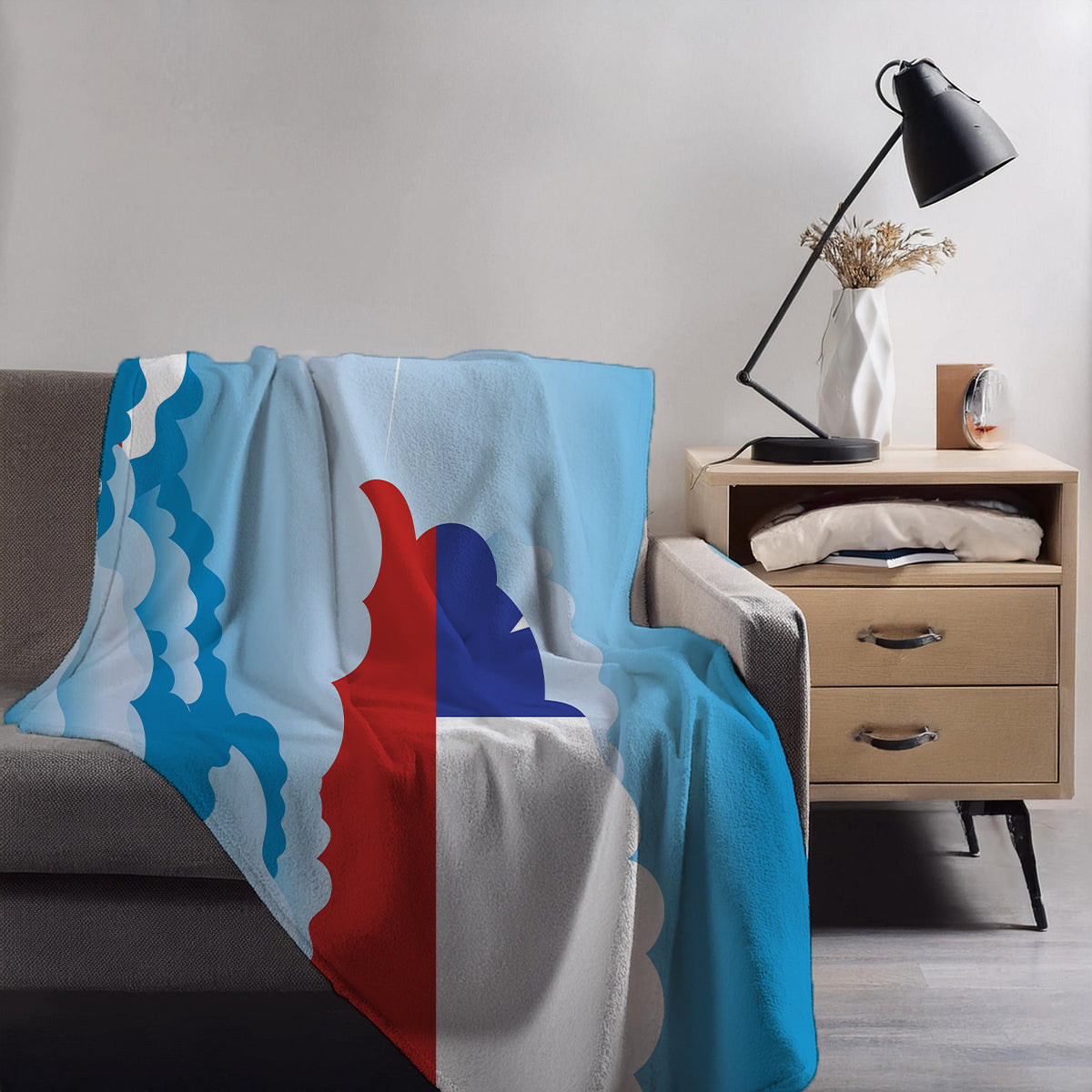 Chile Day Clouds Blanket Throw