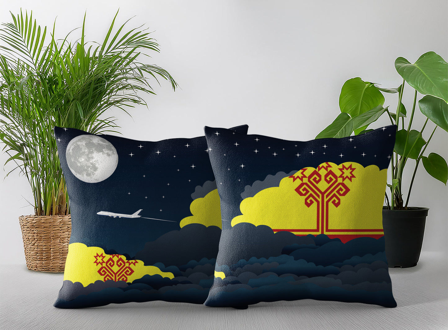 Chuvashia Night Clouds Pillow Case and Pillow Throw