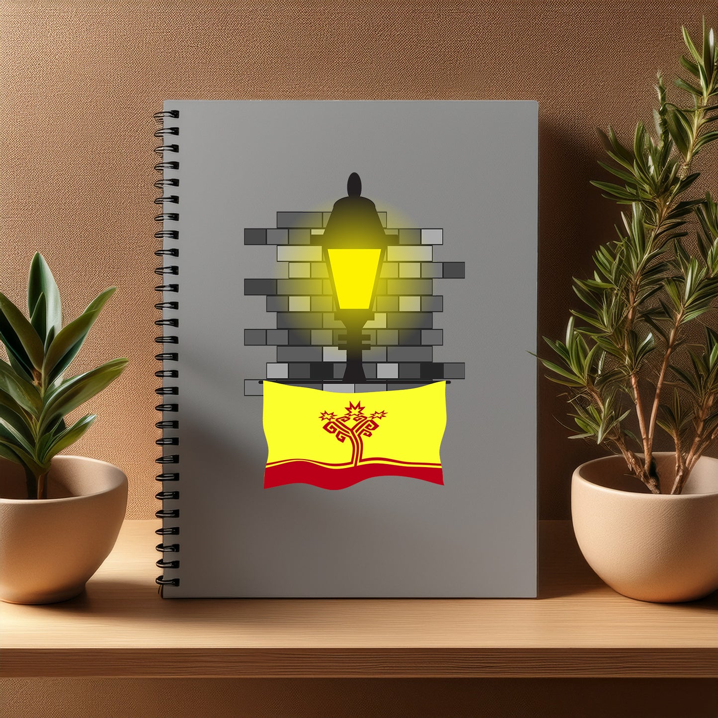 Chuvashia  Street Lamp Bricks Notebook