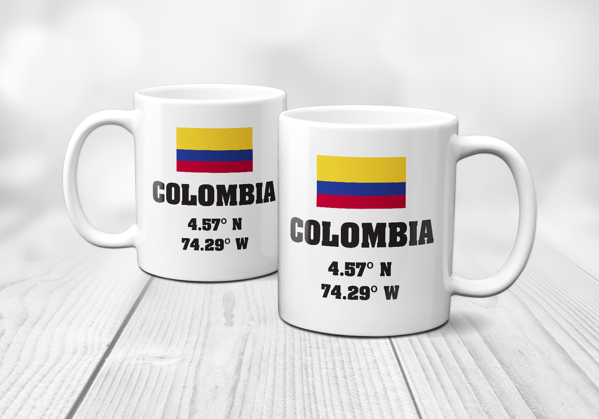 Colombia Laitutude Longitude Mug