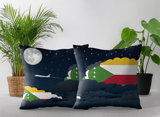 Comoros Night Clouds Pillow Case and Pillow Throw