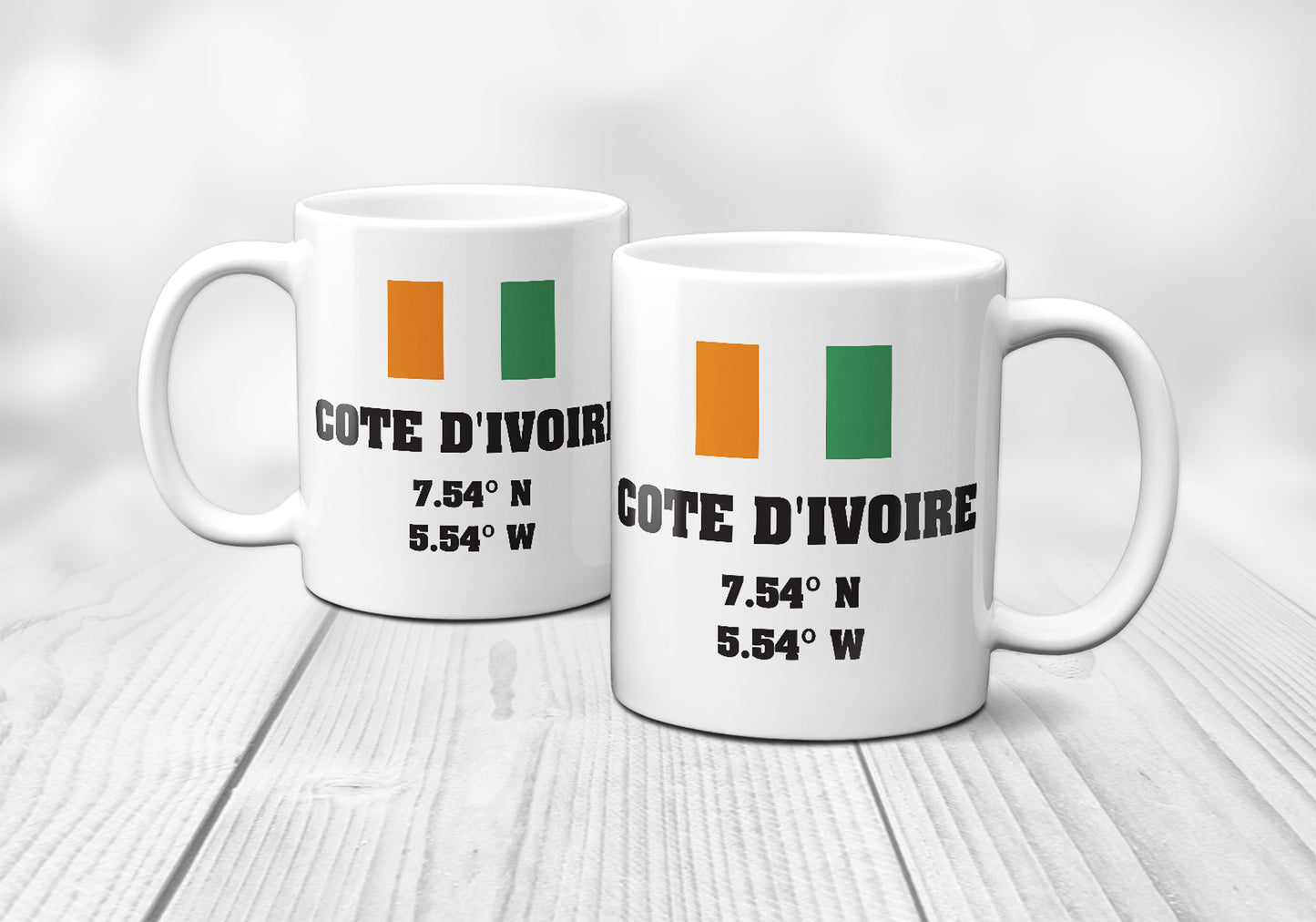 Cote dIvoire Laitutude Longitude Mug