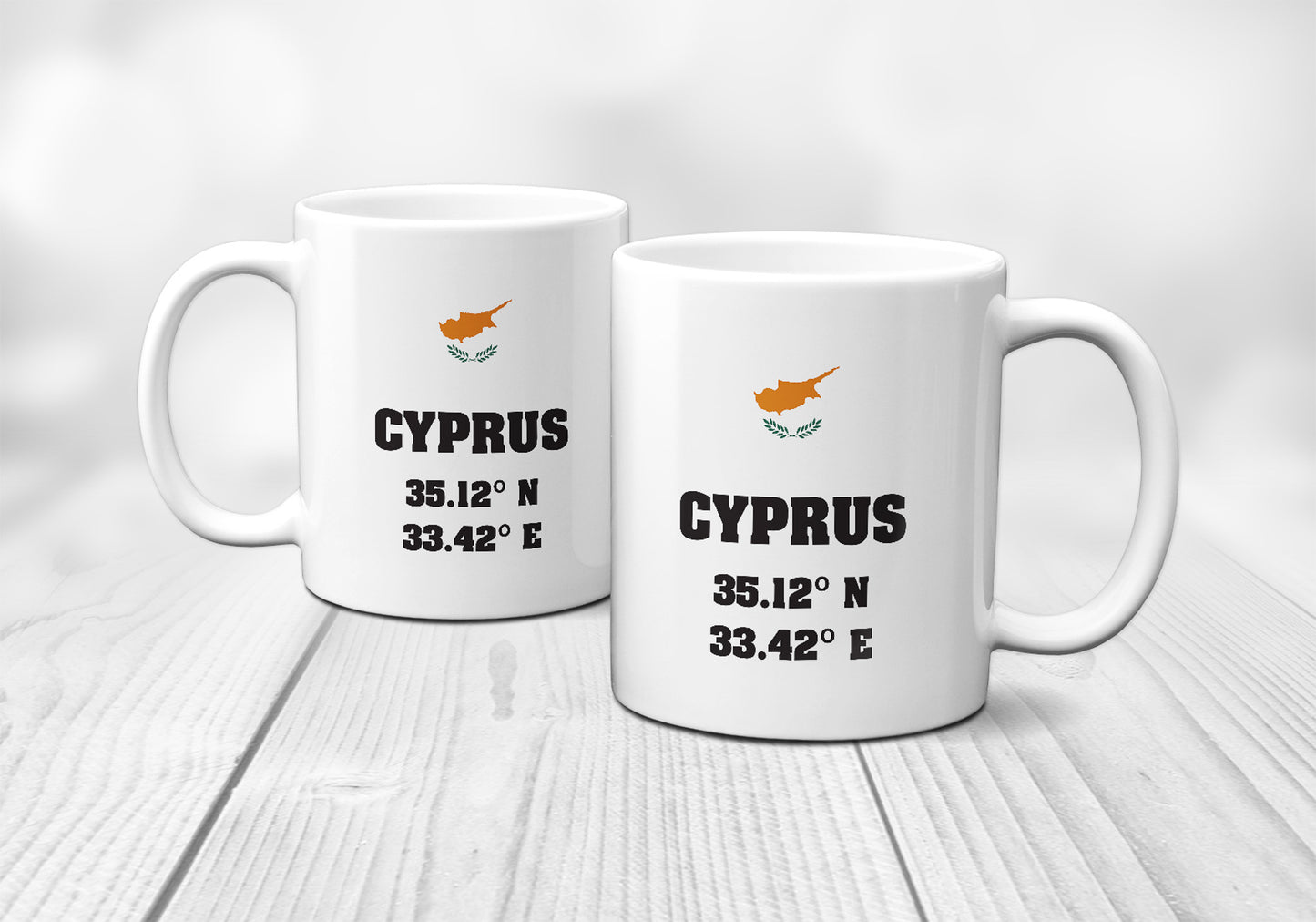 Cyprus Laitutude Longitude Mug