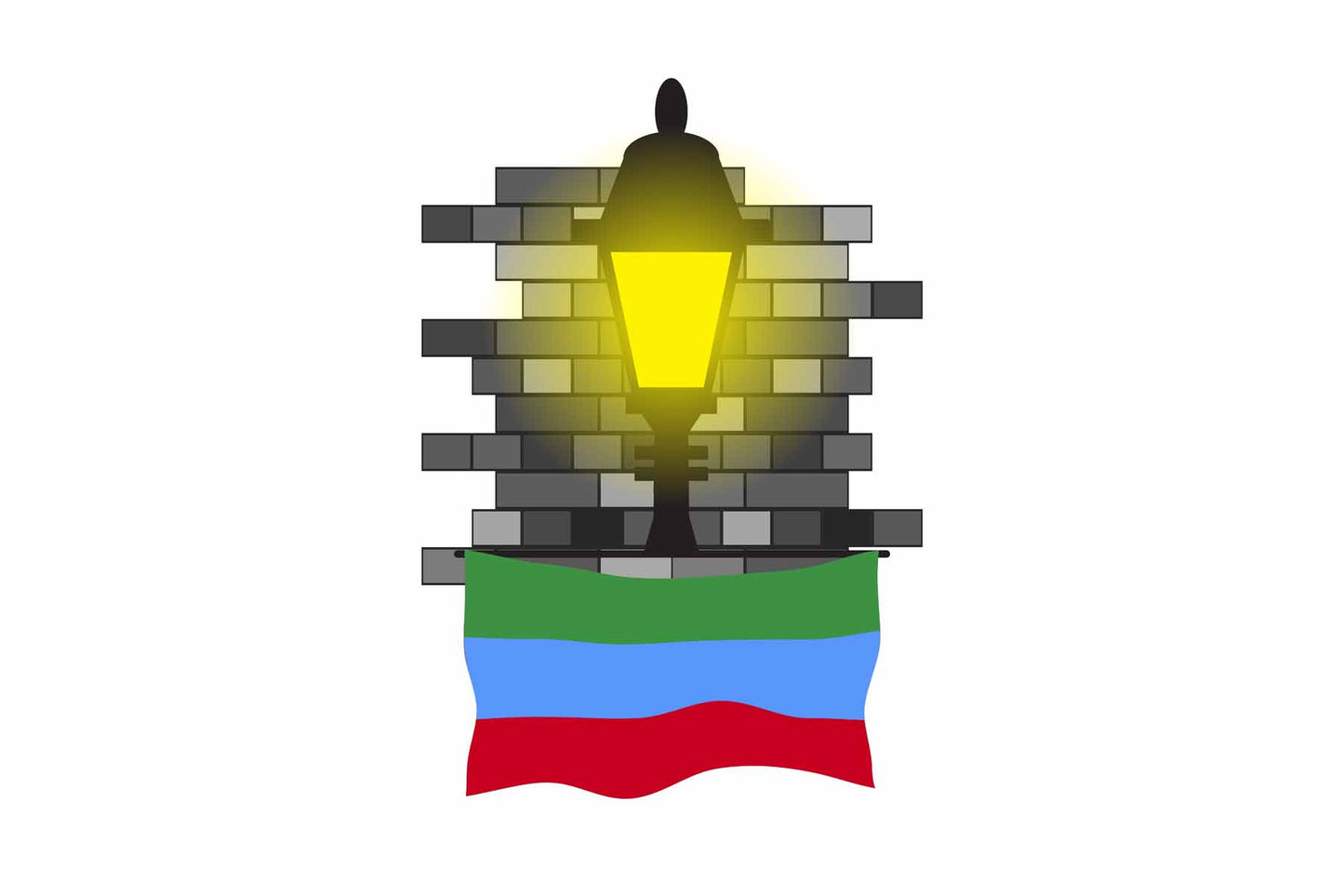 Dagestan Street Lamp Bricks Fridge Magnet