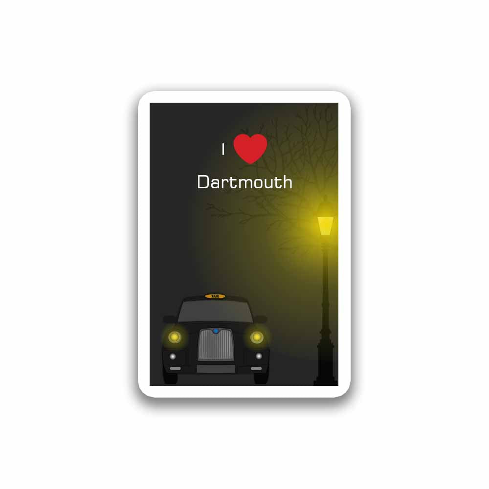 Dartmouth Taxi Black Fridge Magnet