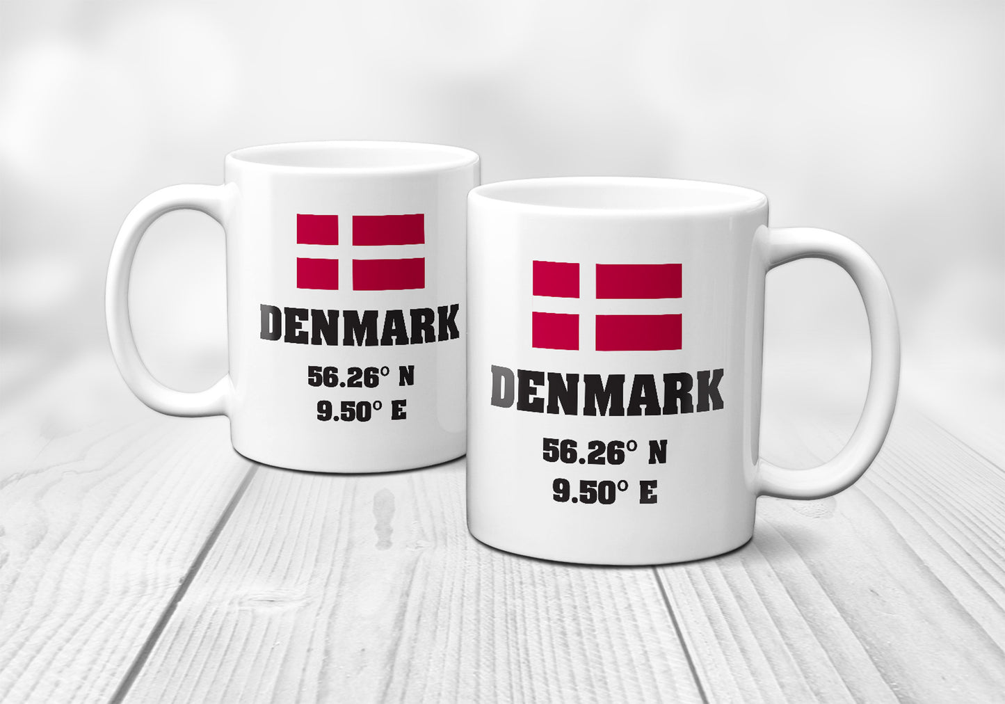 Denmark Laitutude Longitude Mug