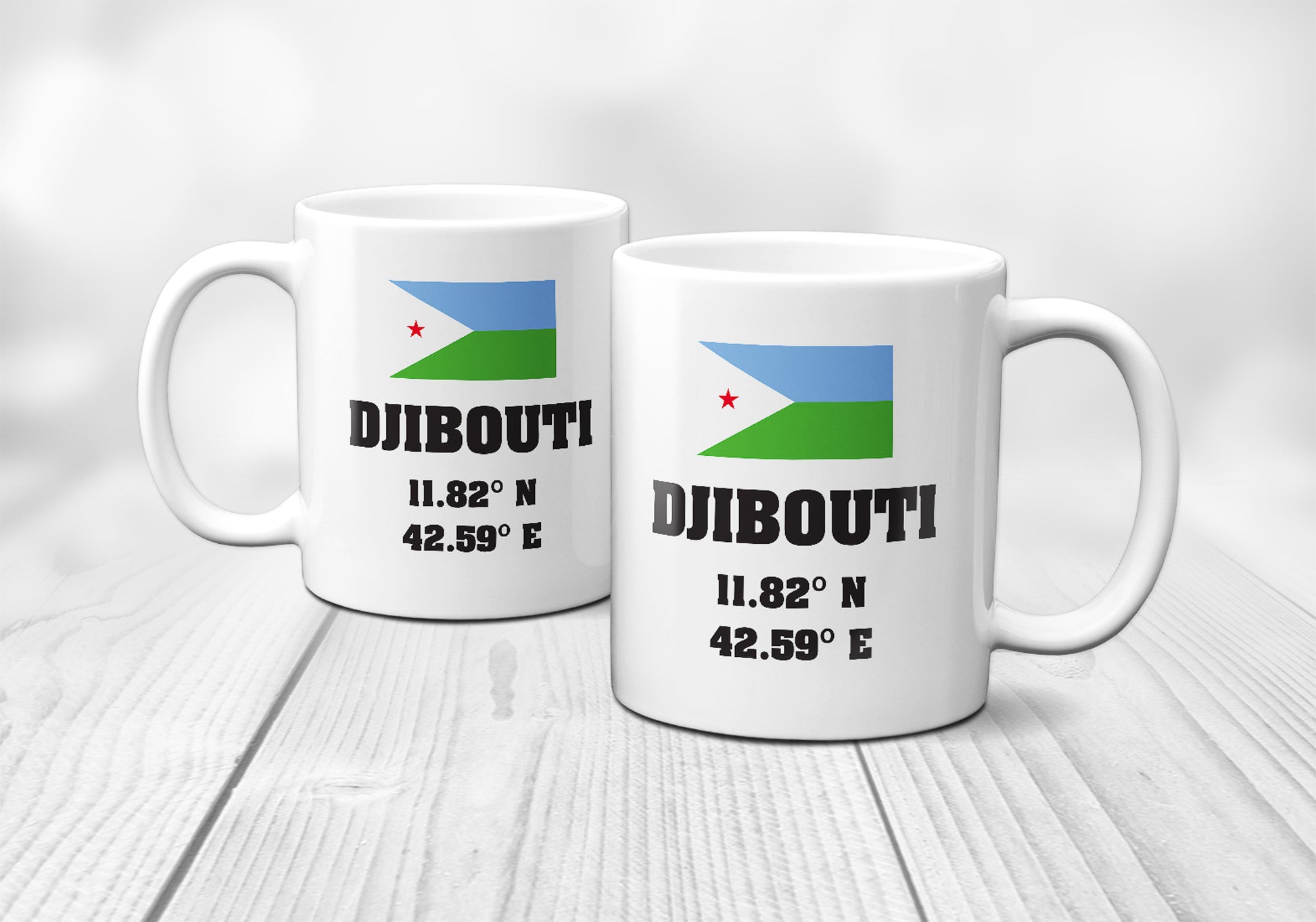 Djibouti Laitutude Longitude Mug