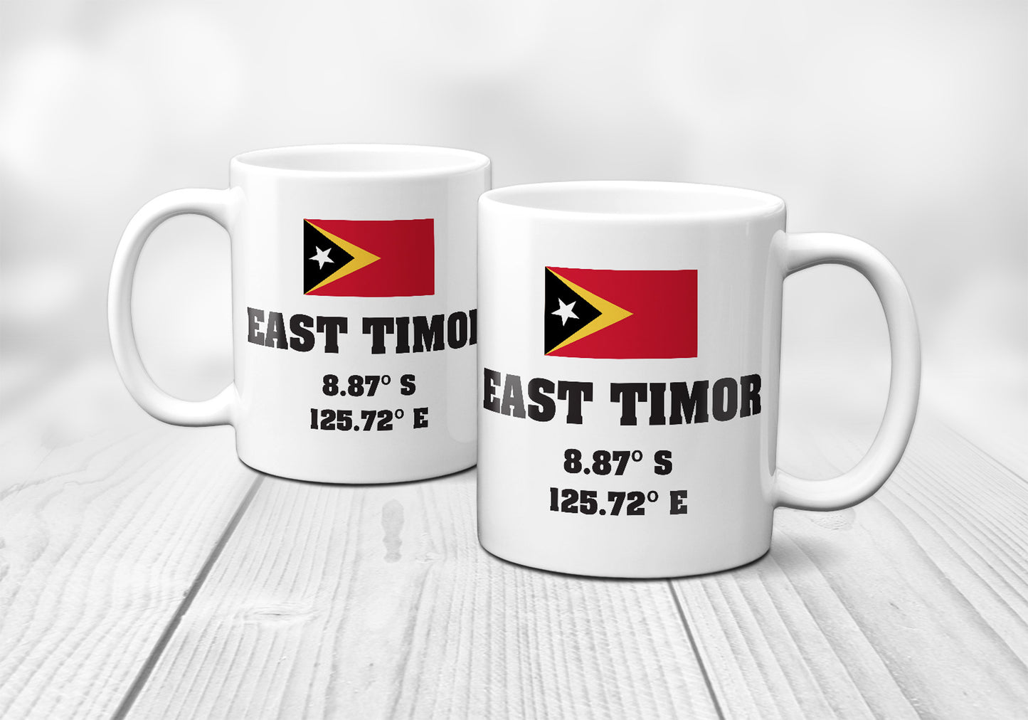 East Timor Laitutude Longitude Mug