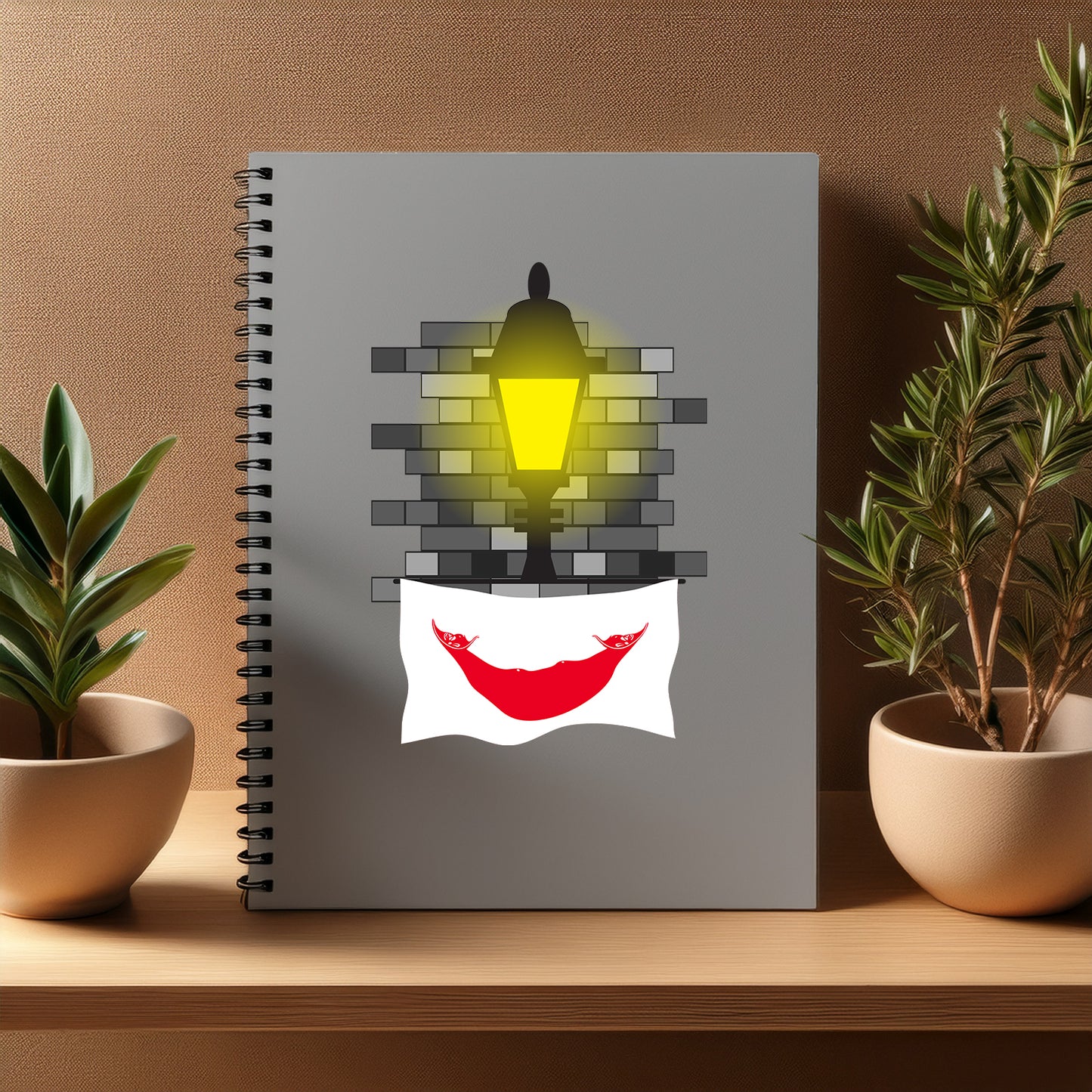 Easter Island Rapa Nui  Street Lamp Bricks Notebook