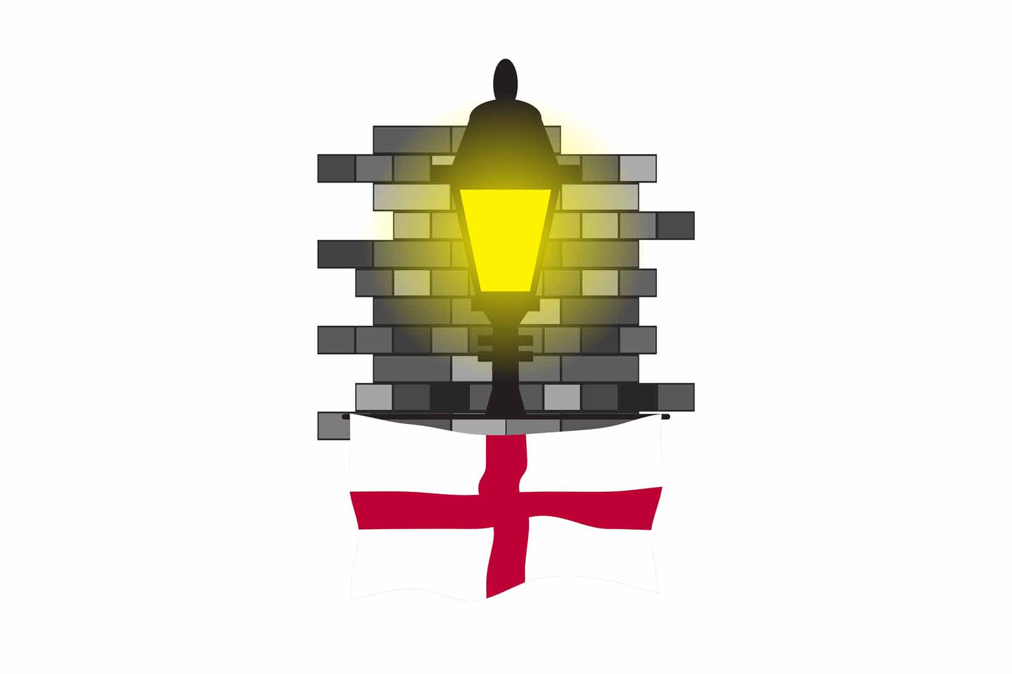England Street Lamp Bricks Fridge Magnet