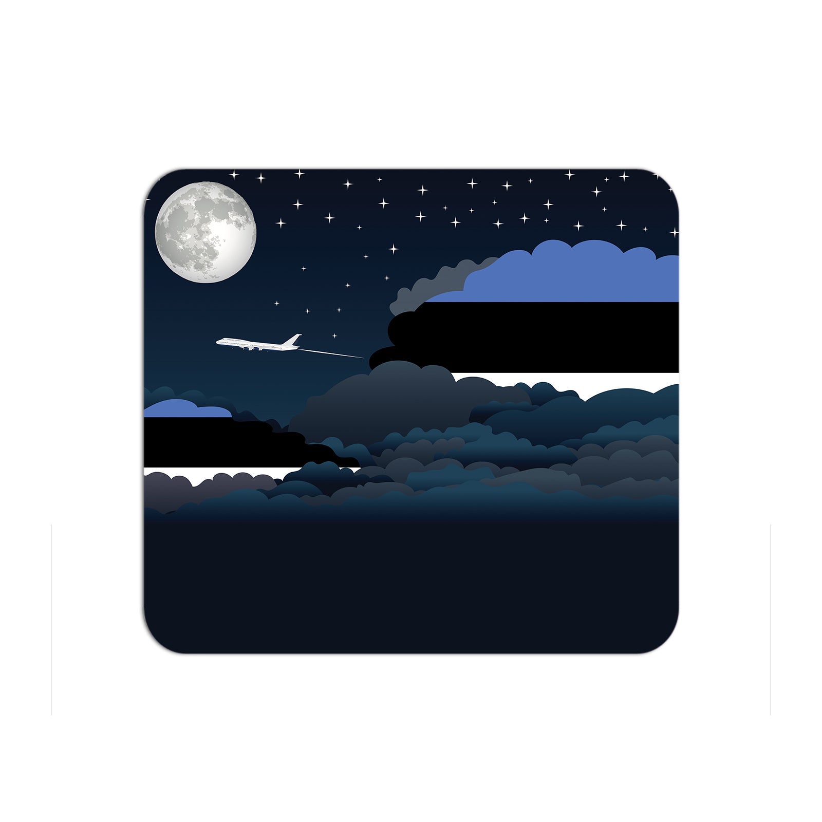 Estonia Airplane Airport Flight Night Clouds Mousepad 