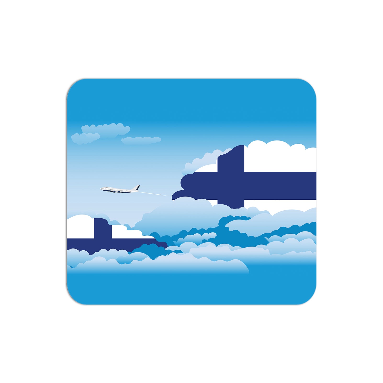 Finland Airplane Airport Flight Day Clouds Mousepad 