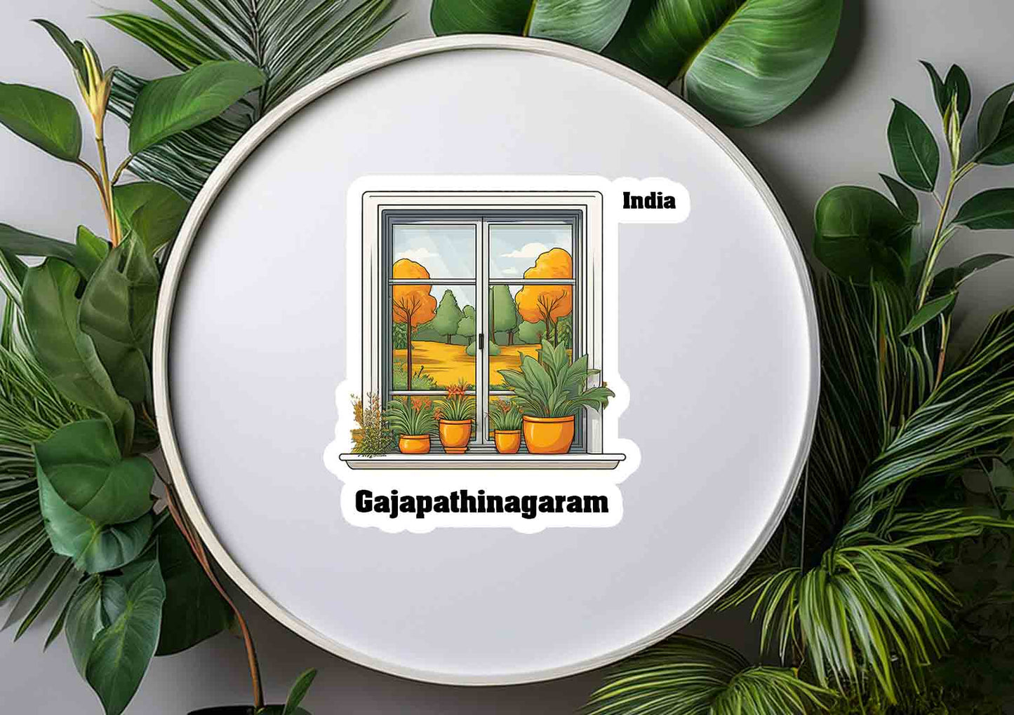 Gajapathinagaram Home Plants Pots Window Fridge Magnet