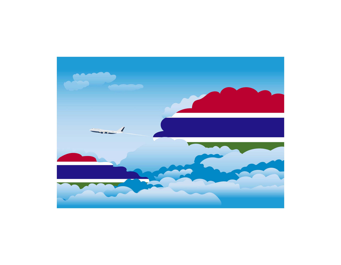 Gambia Day Clouds Blanket Throw