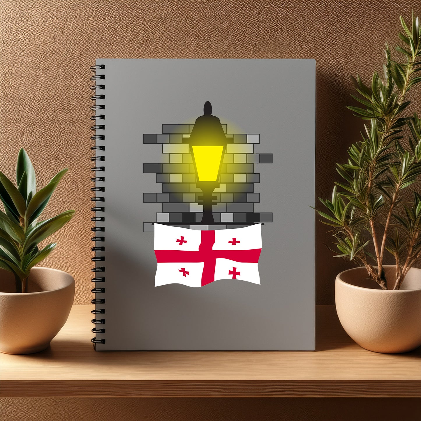 Georgia  Street Lamp Bricks Notebook
