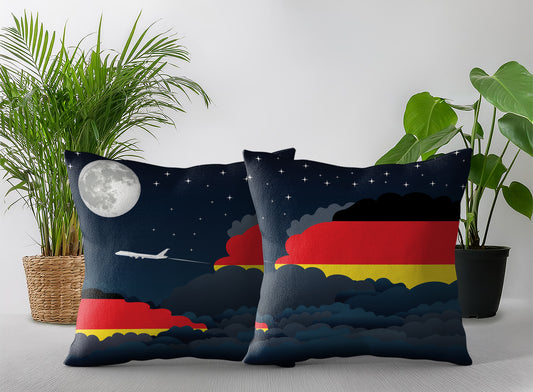 Germany Night Clouds Pillow Case and Pillow Throw