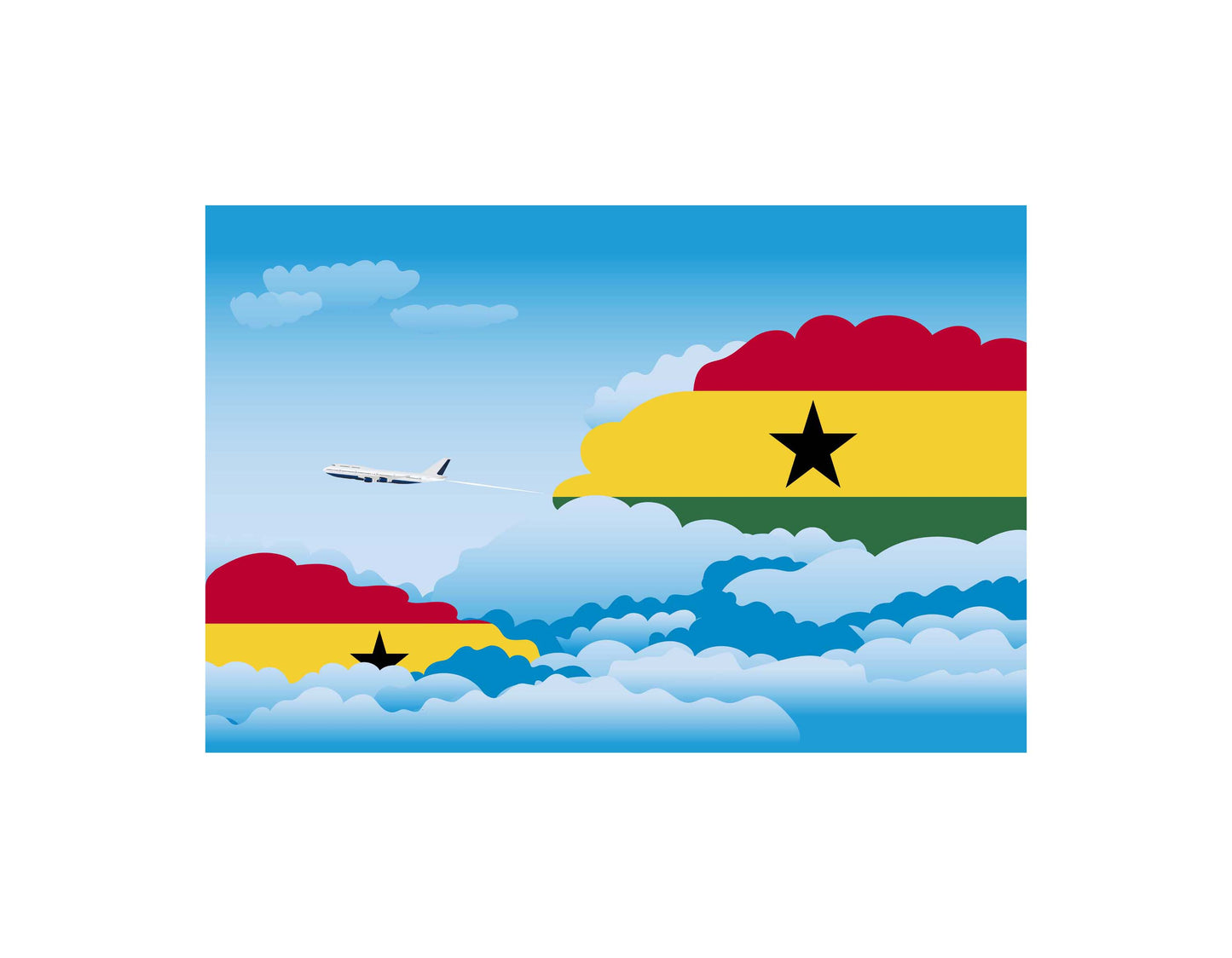 Ghana Day Clouds Blanket Throw