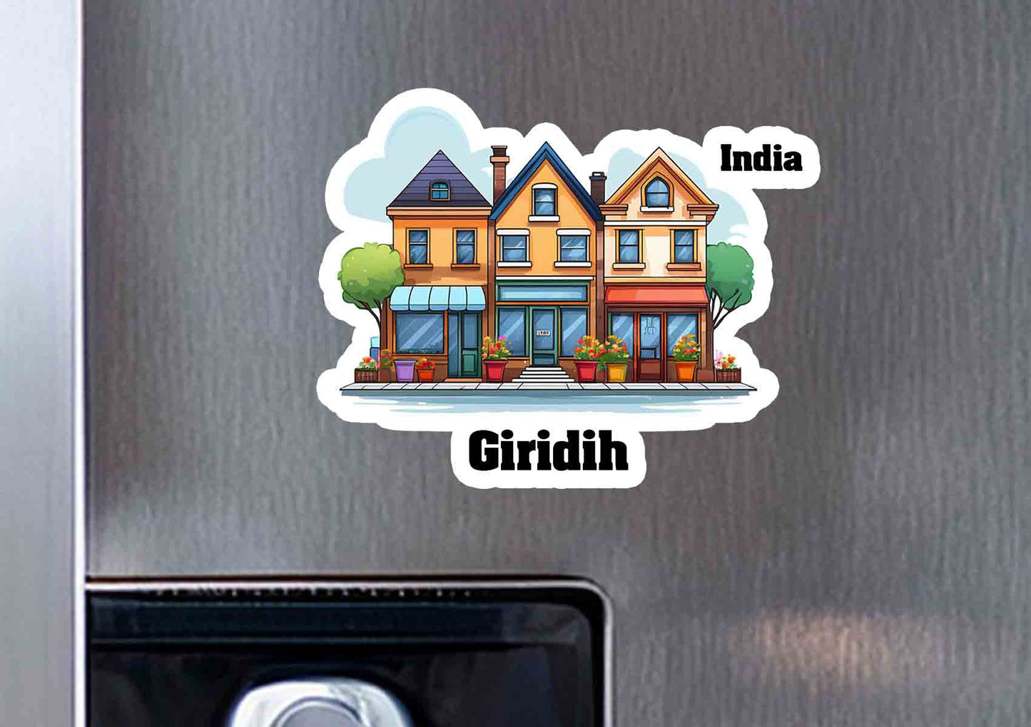 Giridih Three Home Office Shop Fridge Magnet
