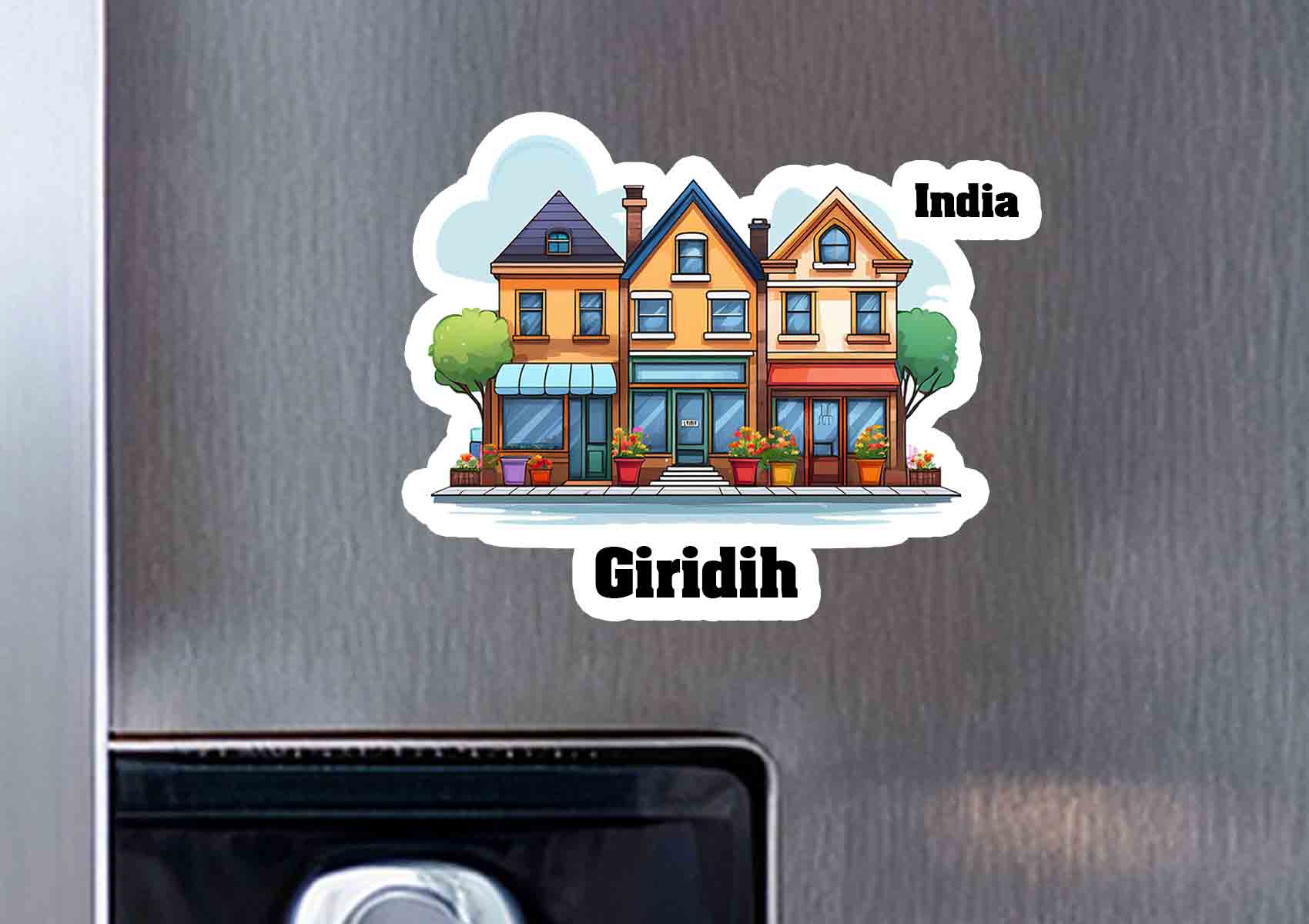 Giridih Three Home Office Shop Fridge Magnet