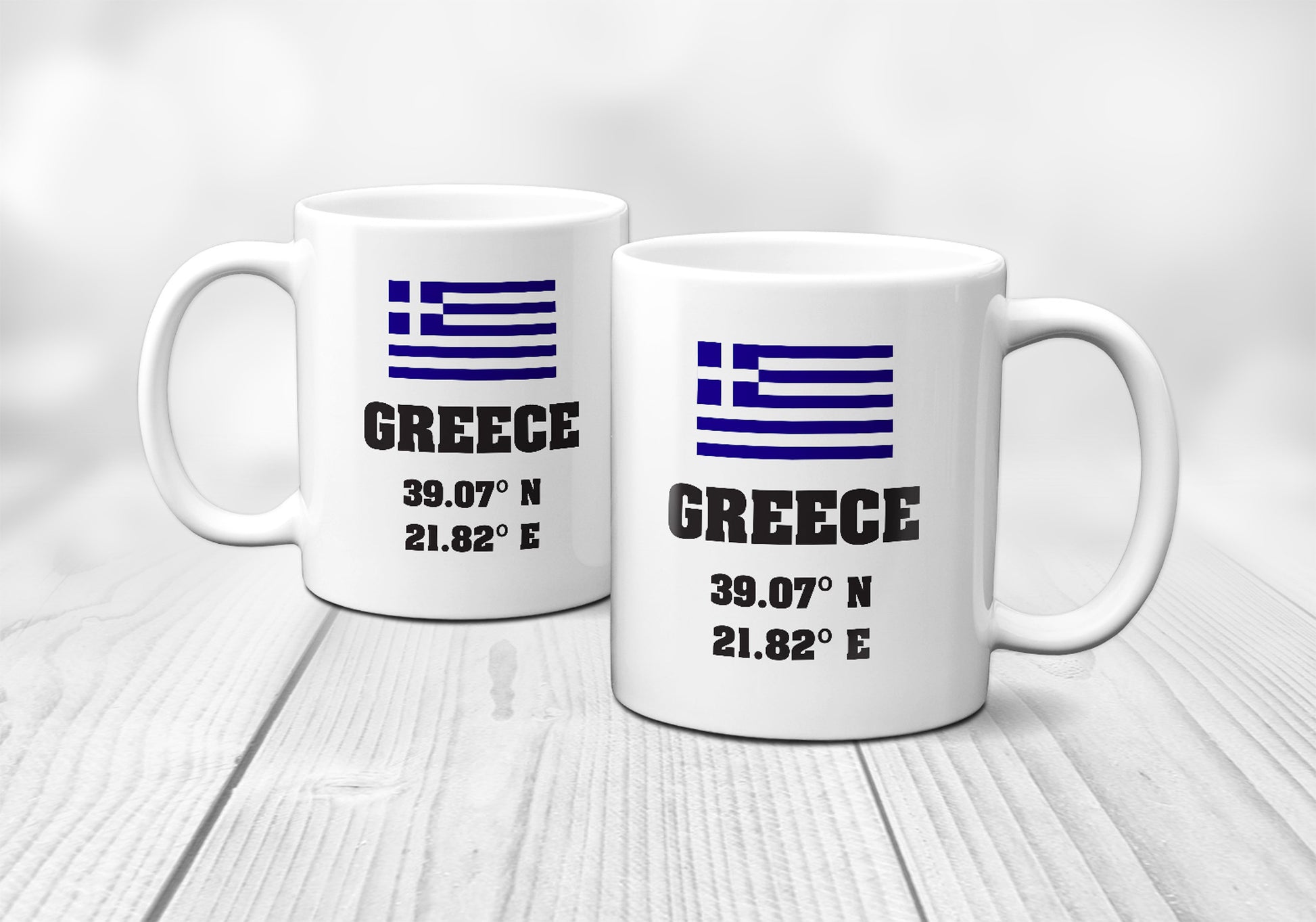 Greece Laitutude Longitude Mug