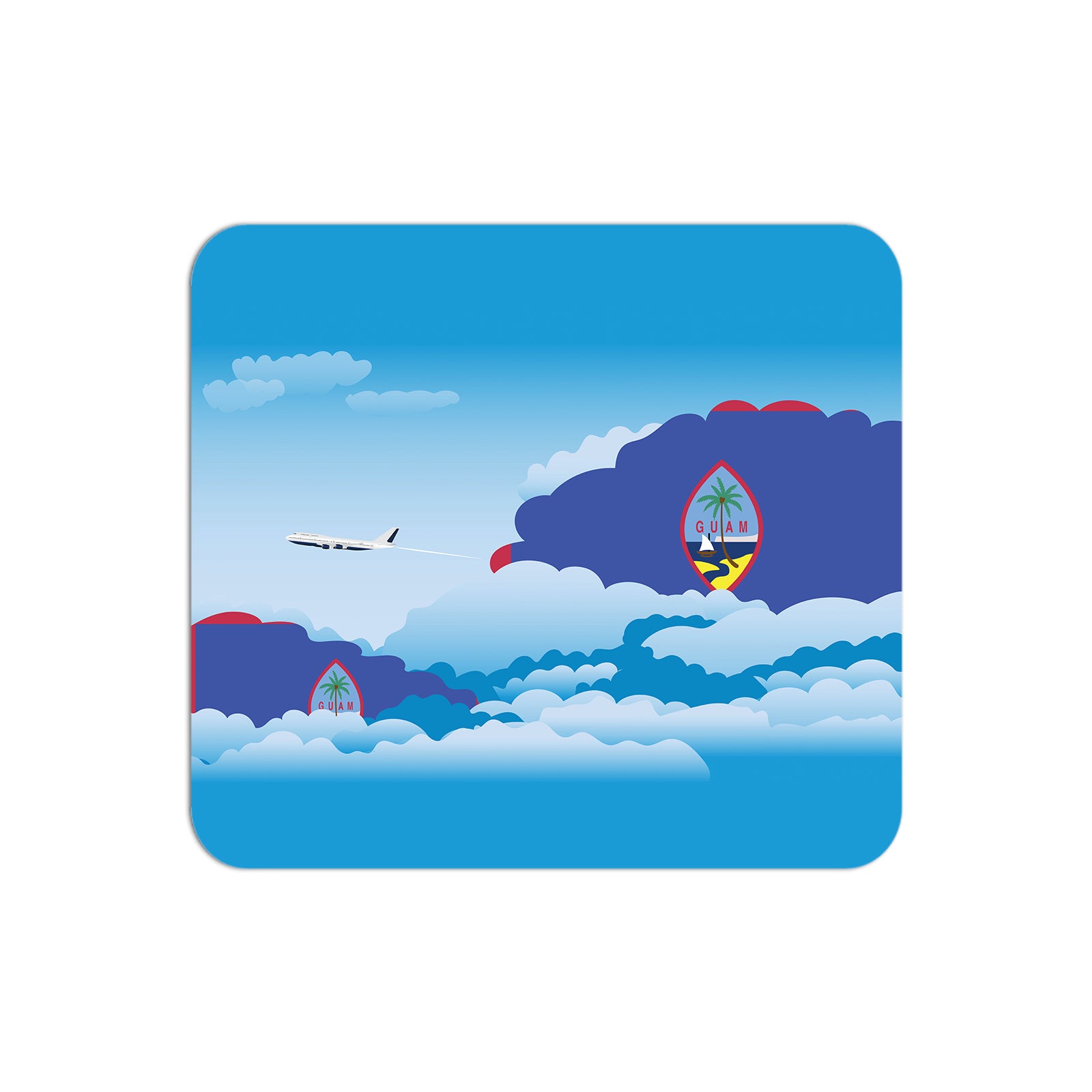 Guam Airplane Airport Flight Day Clouds Mousepad 
