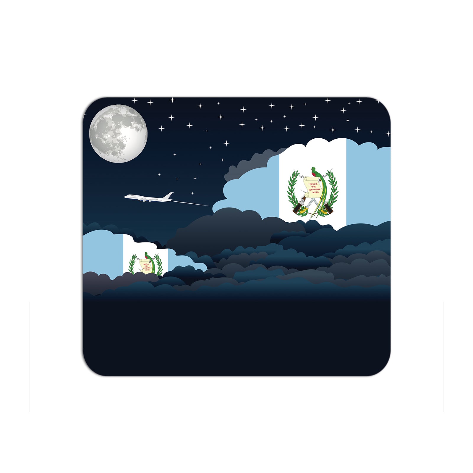 Guatemala Airplane Airport Flight Night Clouds Mousepad 