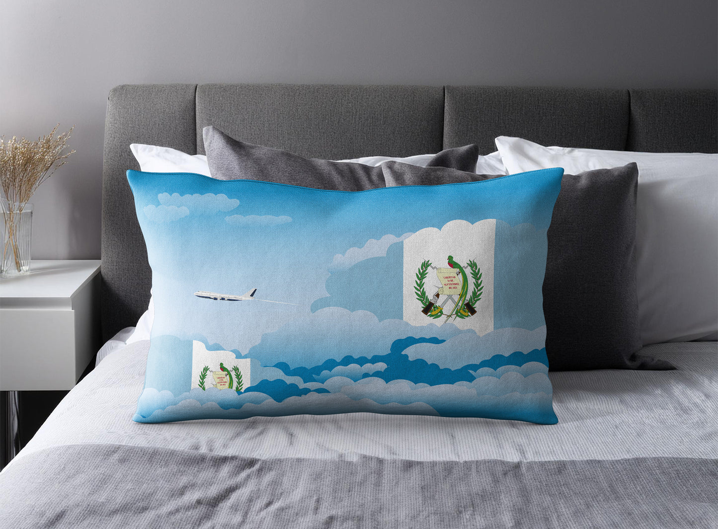 Guatemala Day Clouds Pillow Case and Pillow Throw