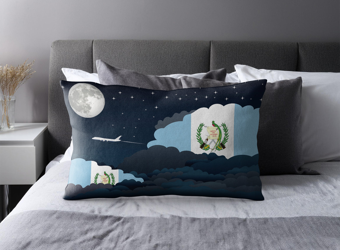 Guatemala Night Clouds Pillow Case and Pillow Throw