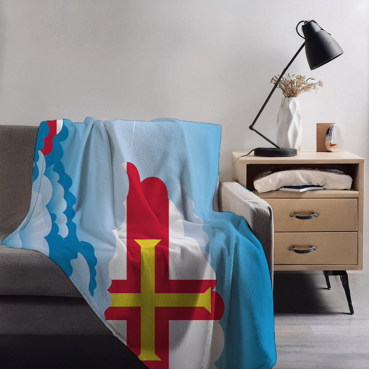 Guernsey Day Clouds Blanket Throw