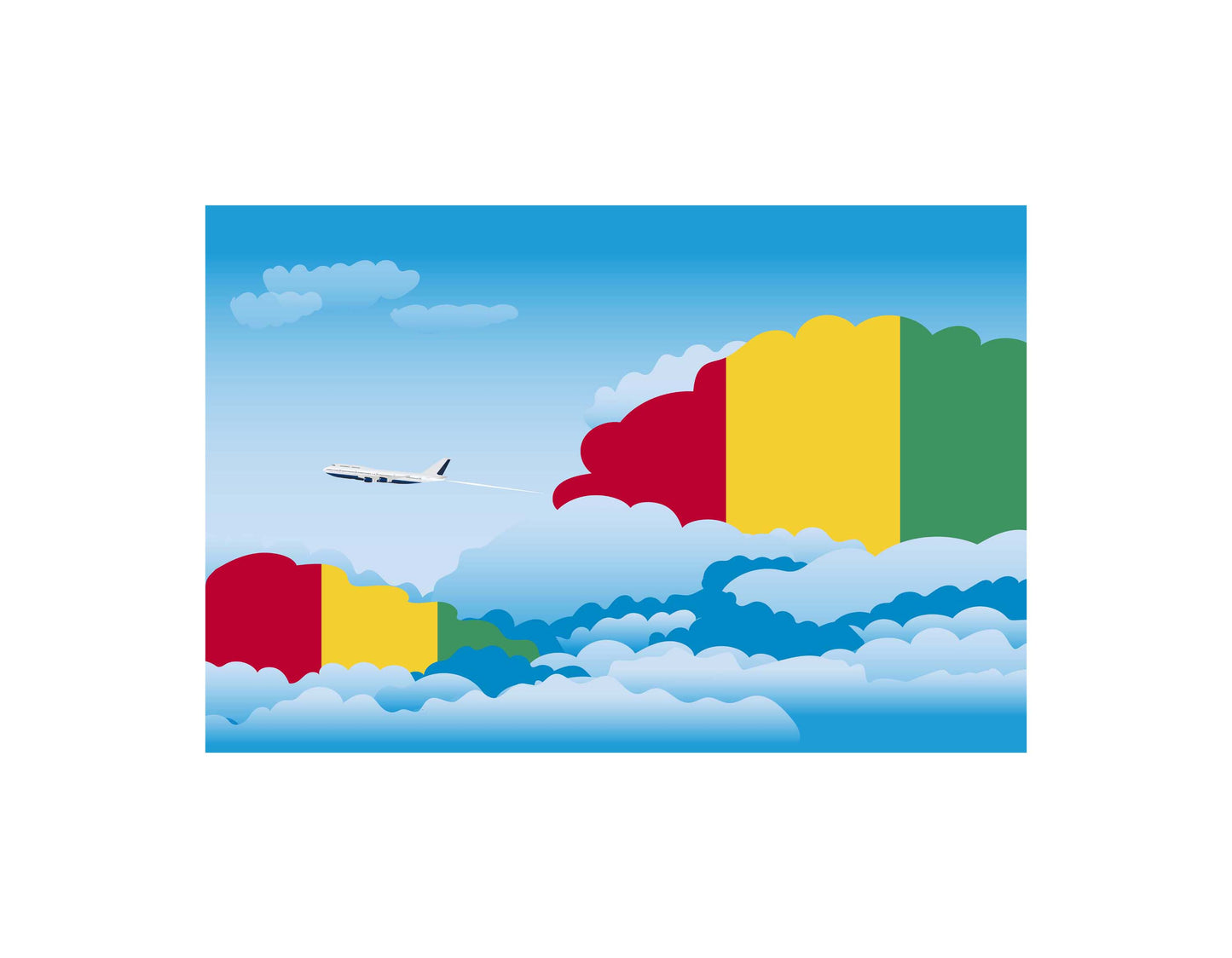 Guinea Bissau Day Clouds Blanket Throw