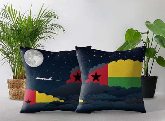 Guinea Bissau Night Clouds Pillow Case and Pillow Throw