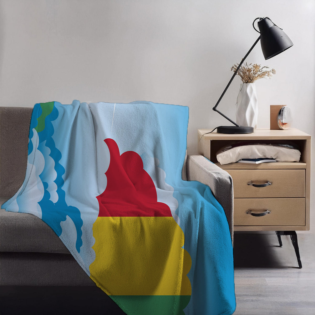 Guinea Day Clouds Blanket Throw