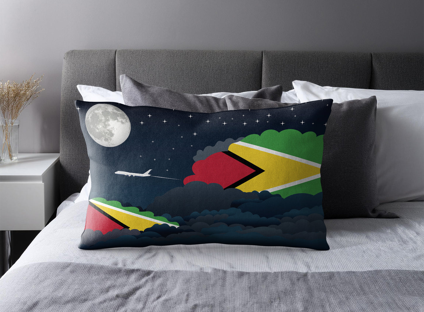 Guyana Night Clouds Pillow Case and Pillow Throw