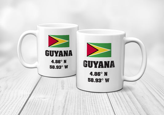 Guyana Laitutude Longitude Mug