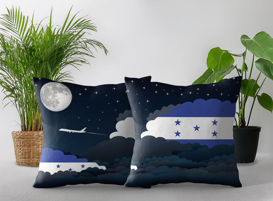 Honduras Night Clouds Pillow Case and Pillow Throw