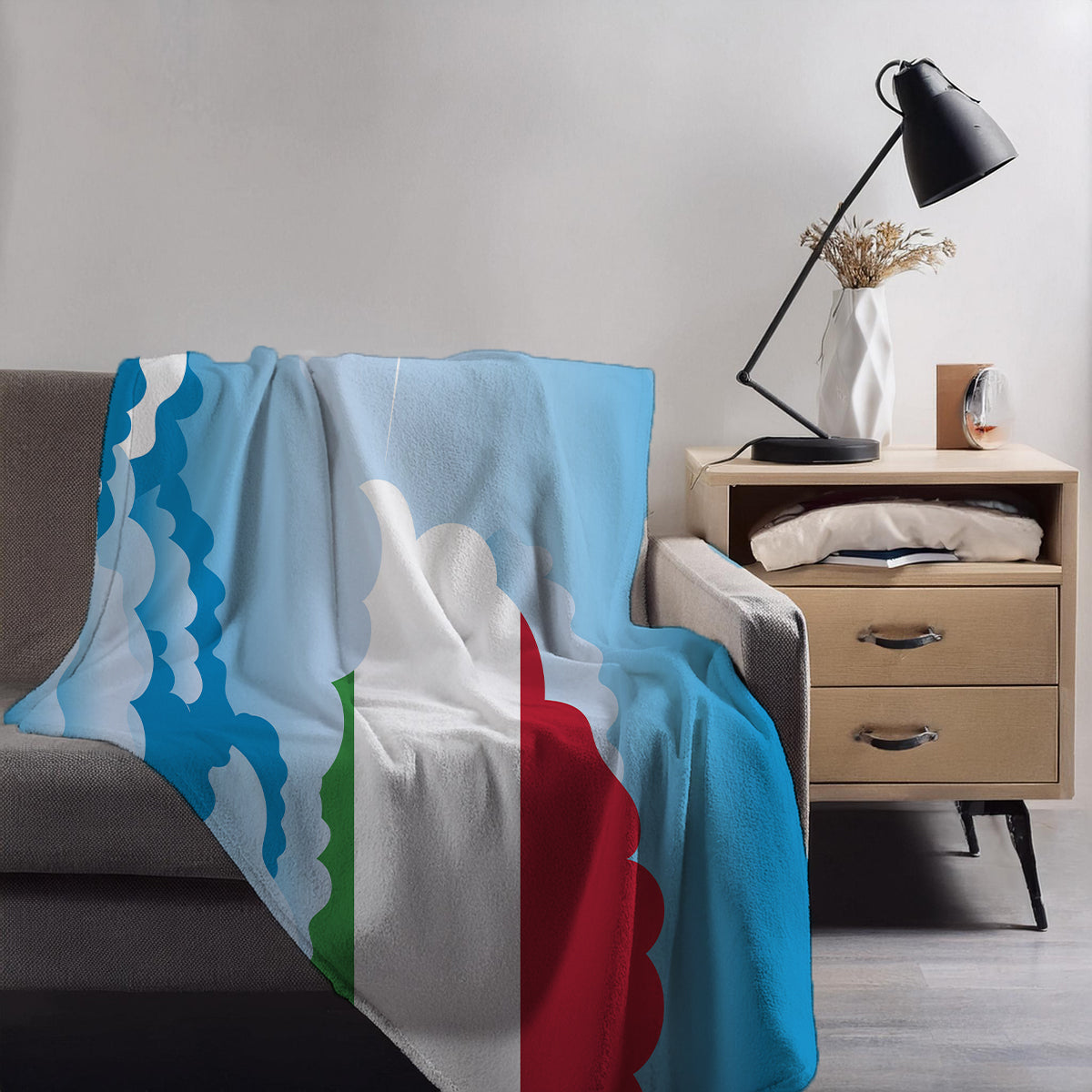 Hungary Day Clouds Blanket Throw