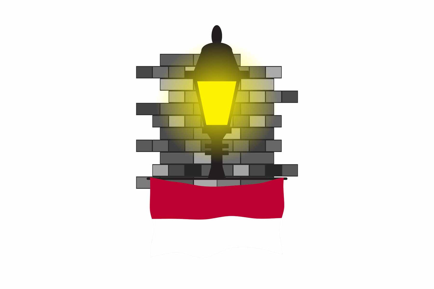 Indonesia Street Lamp Bricks Fridge Magnet