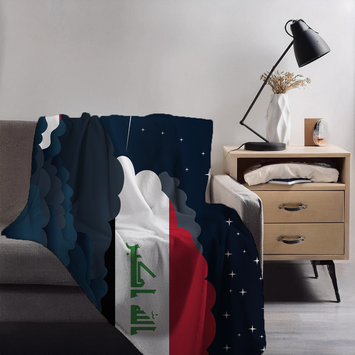 Iraq Night Clouds Blanket Throw