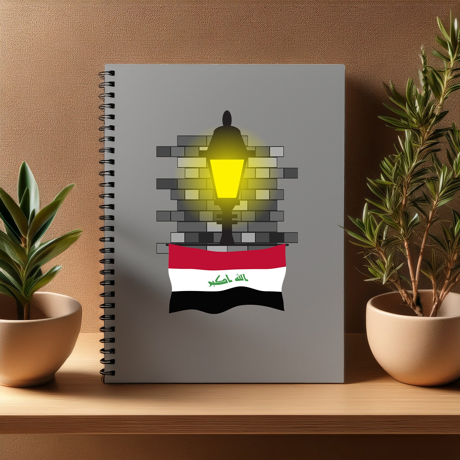 Iraq  Street Lamp Bricks Notebook