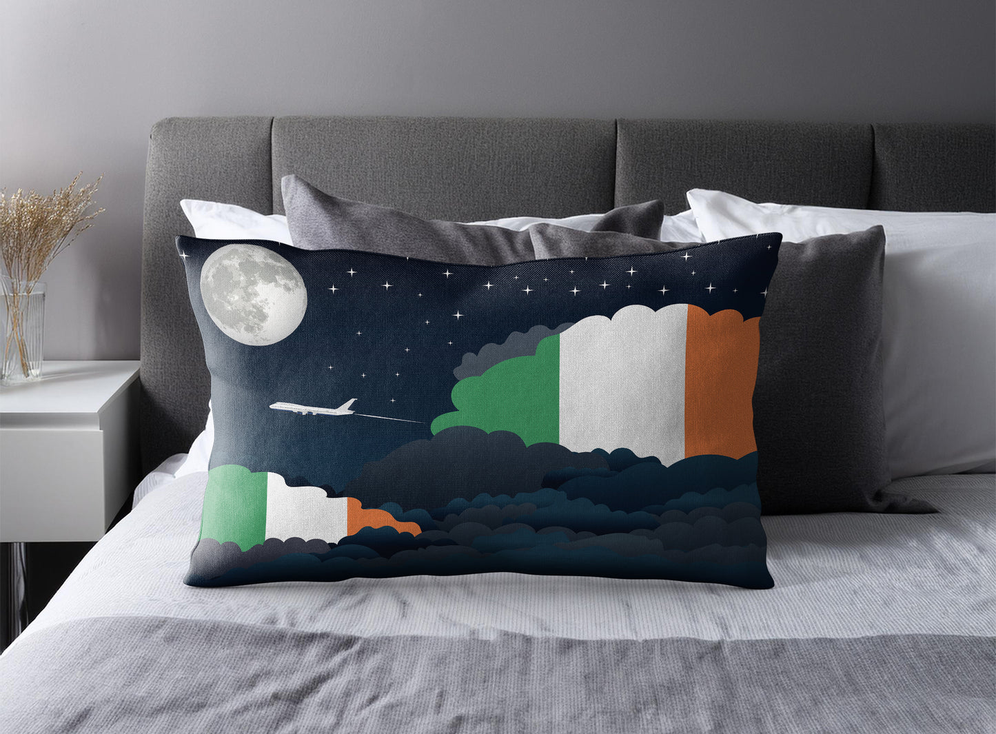 Ireland Night Clouds Pillow Case and Pillow Throw