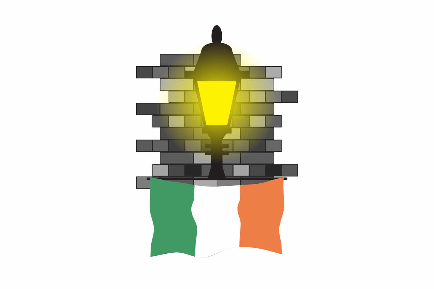 Ireland Street Lamp Bricks Sticker