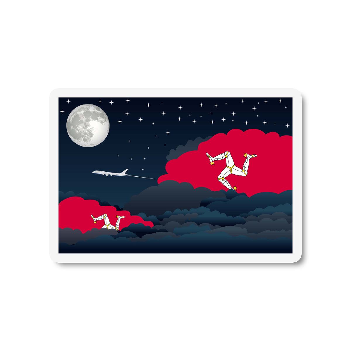 Isle of Man Night Clouds Fridge Magnet