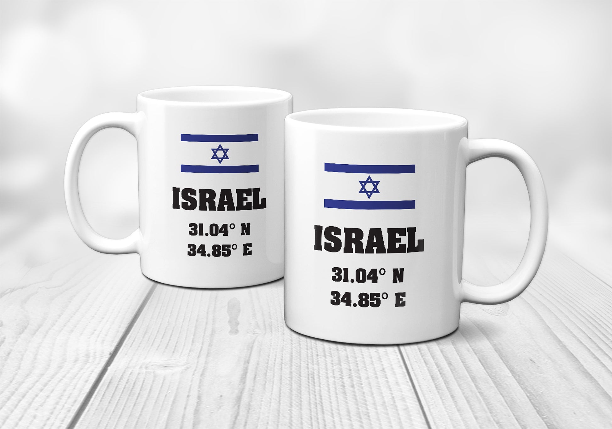 Israel Laitutude Longitude Mug