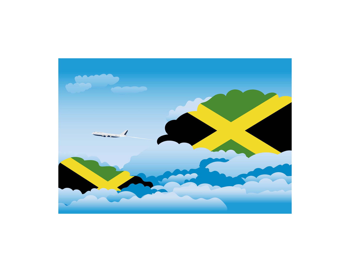 Jamaica Day Clouds Blanket Throw
