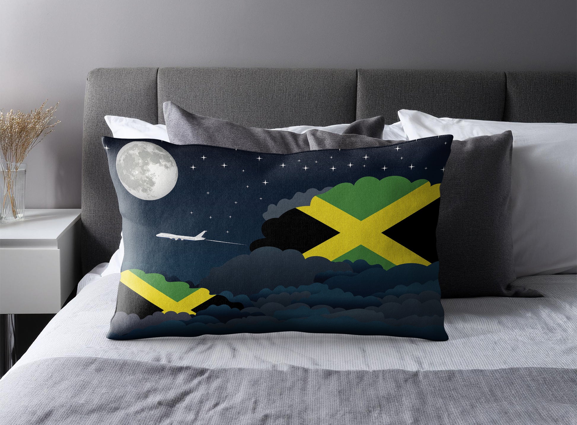 Jamaica Night Clouds Pillow Case and Pillow Throw
