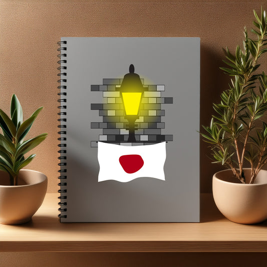 Japan  Street Lamp Bricks Notebook