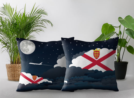 Jersey Night Clouds Pillow Case and Pillow Throw