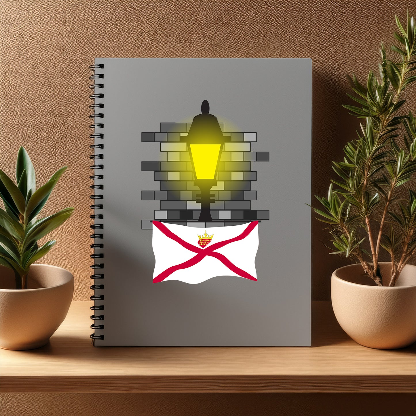Jersey  Street Lamp Bricks Notebook